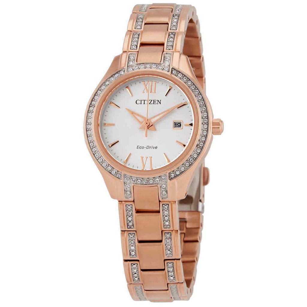 New Citizen Ladies Diamond Two Tone Watch W/ Box